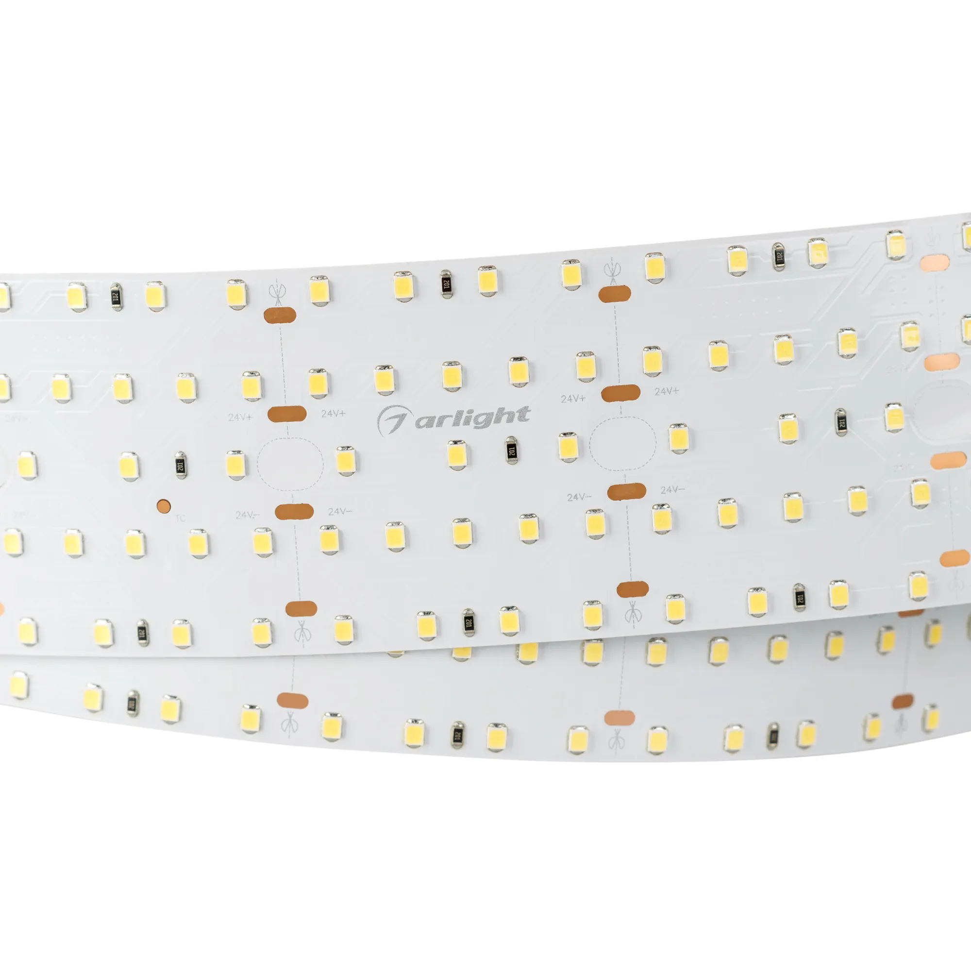 Лента светодиодная S2-2500 24V Warm 3000K 59mm (2835, 420 LED/m, LUX) (Arlight, 30 Вт/м, IP20) - изображение товара