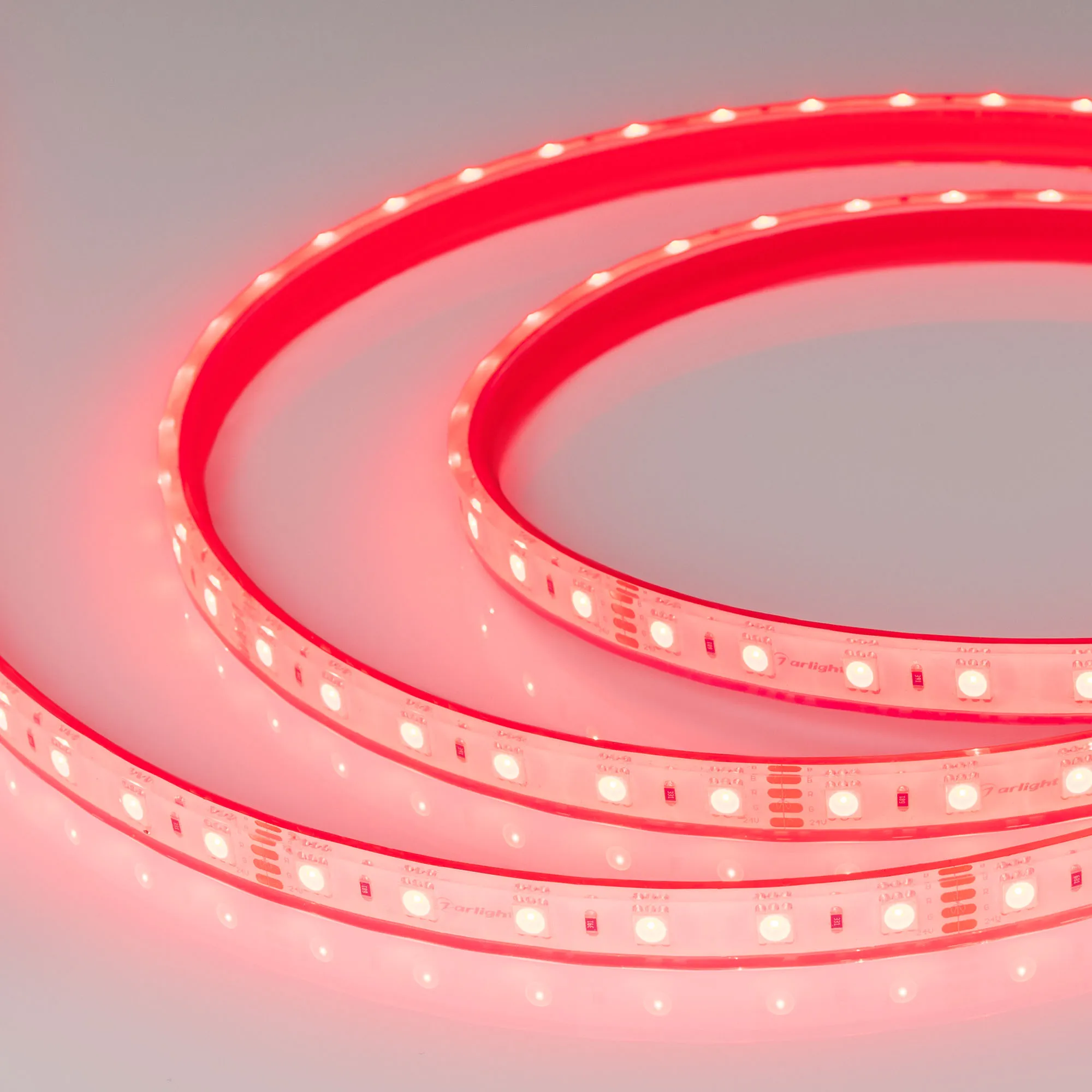 Лента светодиодная герметичная RTW-PFS-B60-13mm 24V RGB (14.4 W/m, IP68, 5060, 5m) (Arlight, 14.4 Вт/м, IP68) - изображение товара