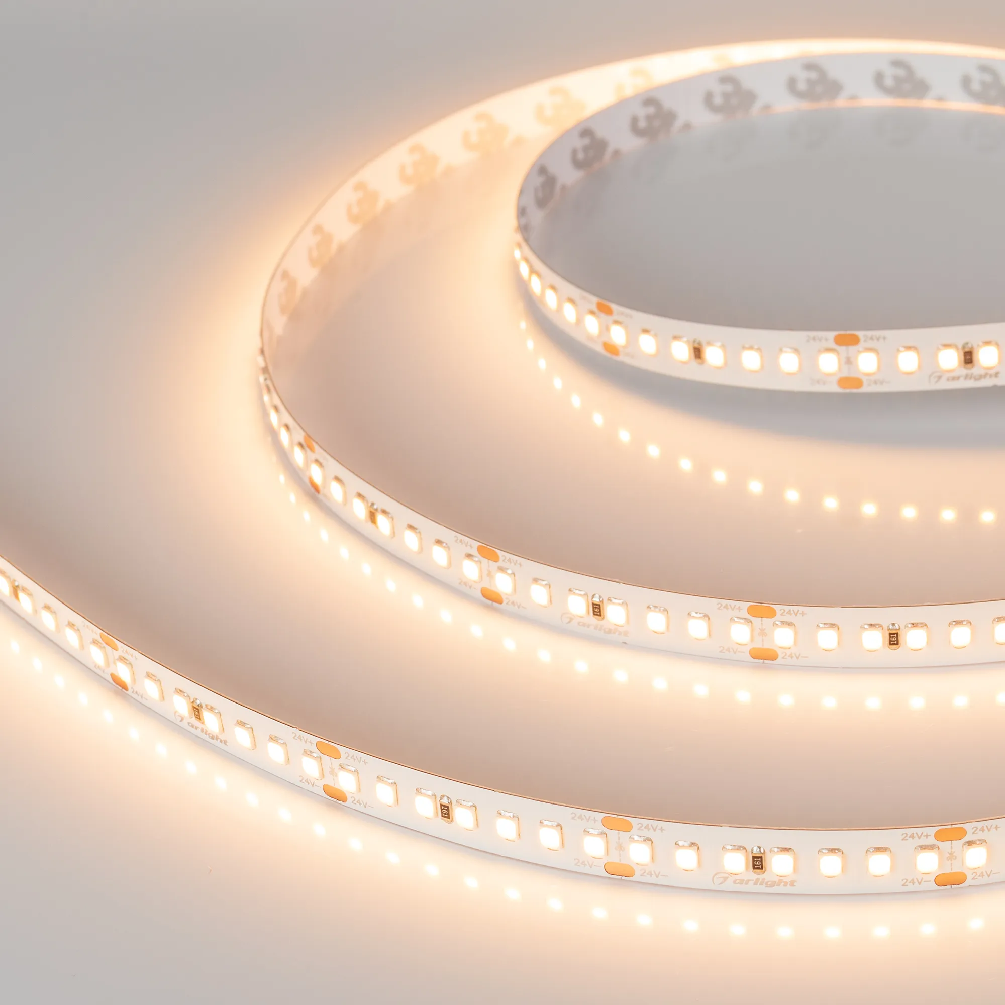 Лента светодиодная RT-A168-10mm 24V Warm3000 CRI98 (17 W/m, IP20, 2835, 5m) (Arlight, Открытый) - изображение товара